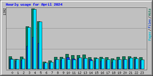 Hourly usage for April 2024