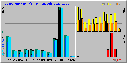 Usage summary for www.naschkatzerl.at